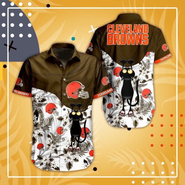 Cleveland Browns Cat Hawaiian Shirt