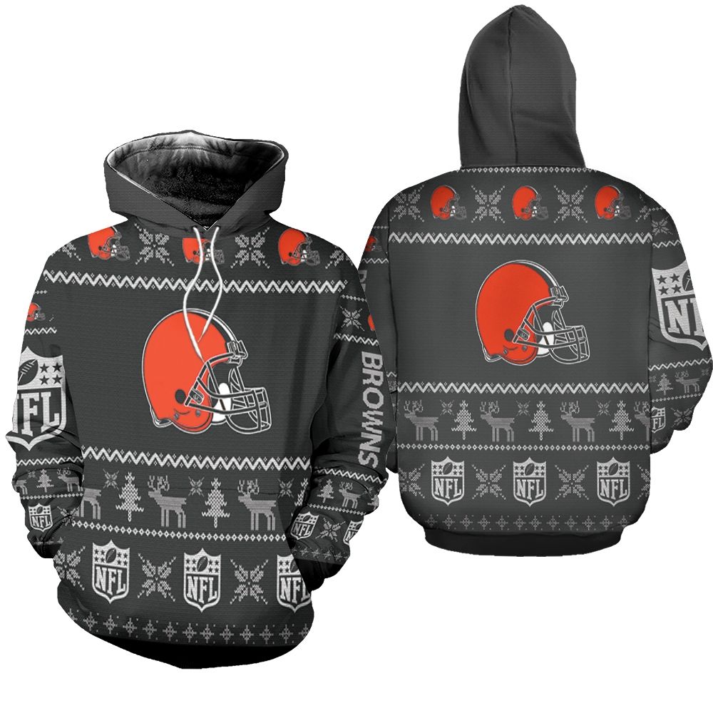 Cleveland Browns Christmas 3D Hoodie