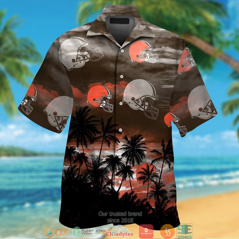 Cleveland Browns Coconut island Dark Hawaiian Shirt