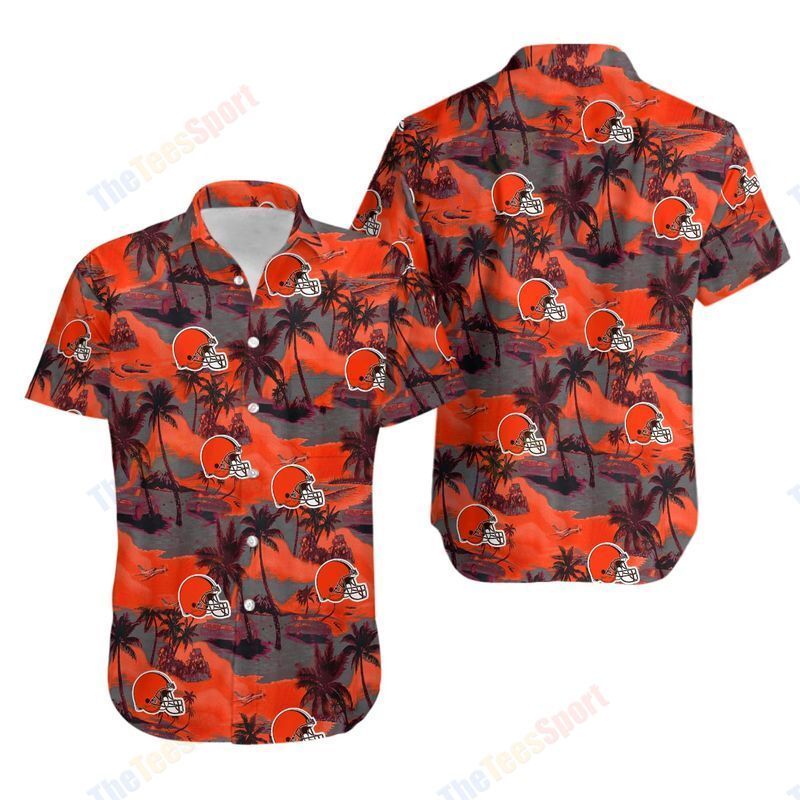 Cleveland Browns Coconut Tree Hawaiian Shirt
