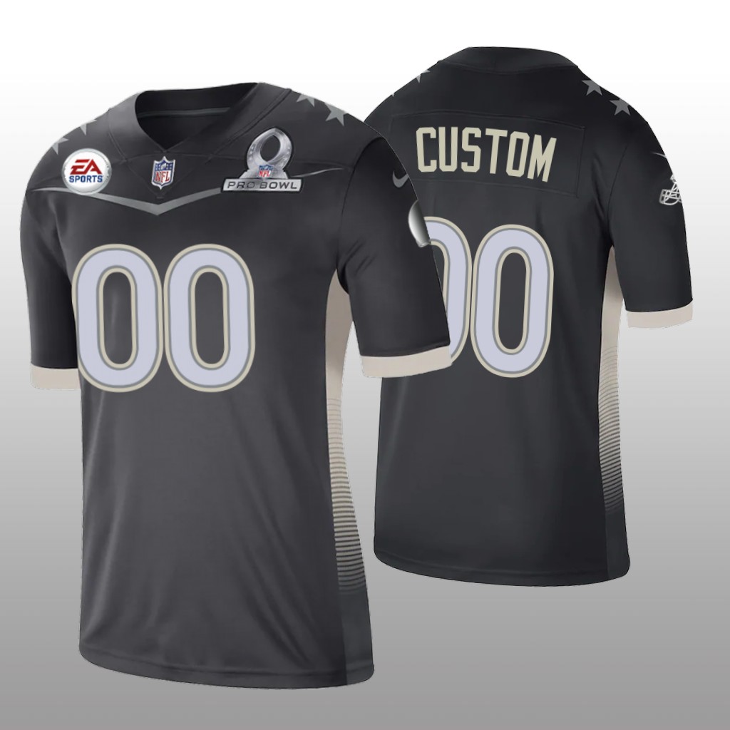 Cleveland Browns Custom Anthracite Jersey 2021 AFC Pro Bowl Game - Men's