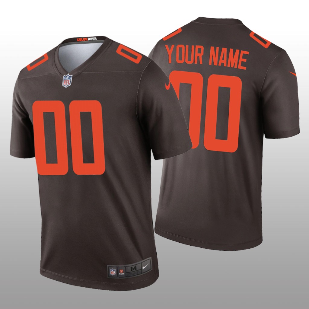 Cleveland Browns Custom Brown Jersey Alternate Legend - Men's