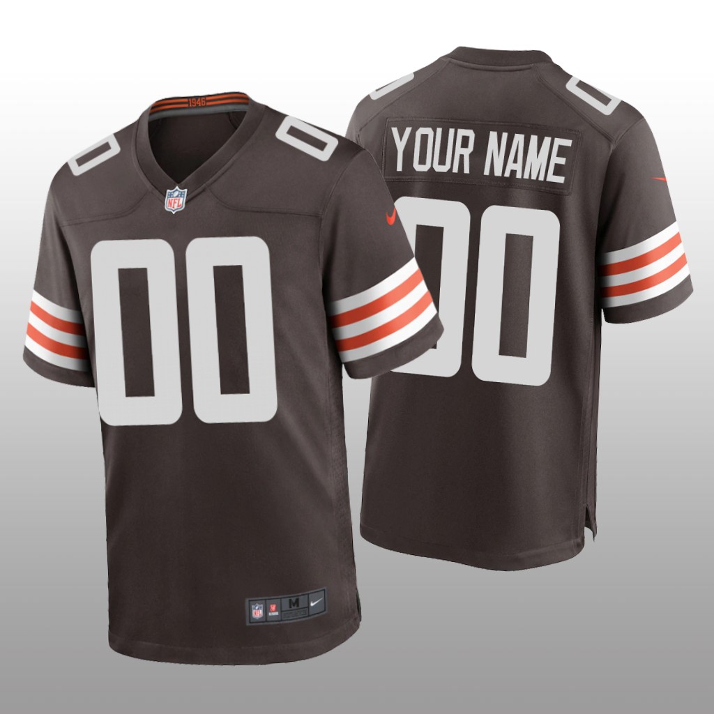 Cleveland Browns Custom Brown Jersey Game - Men's