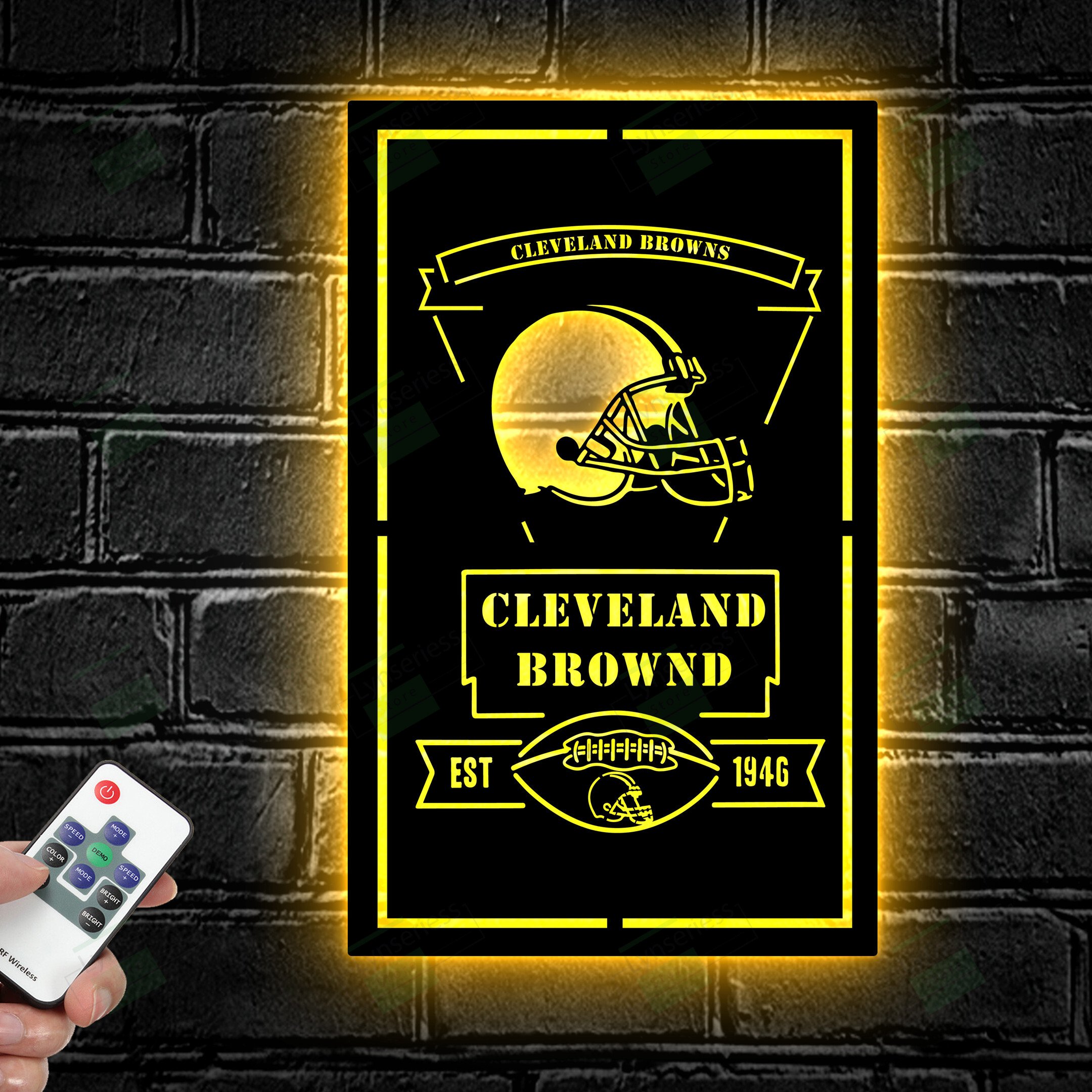 Cleveland Browns Est. 1946 LED Metal Sign – Led light sign