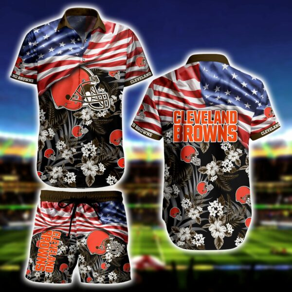 Cleveland Browns Flag Hawaiian Shirt