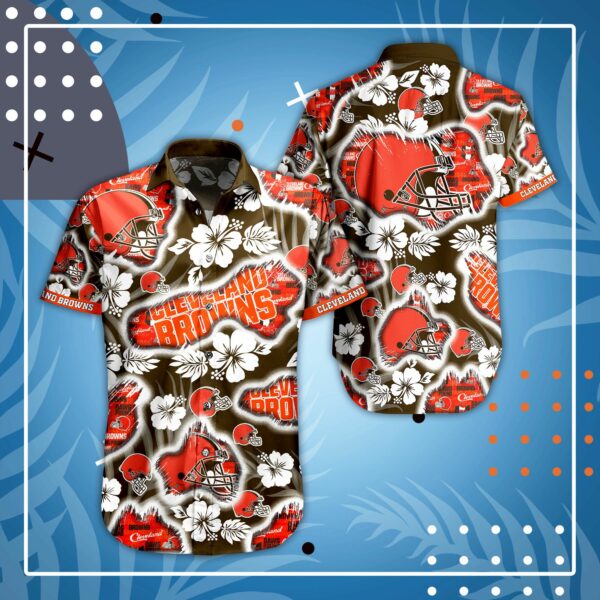 Cleveland Browns Floral Summer Hawaiian Shirt