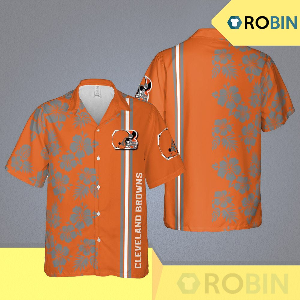 Cleveland Browns Floral Up Hawaiian Shirt