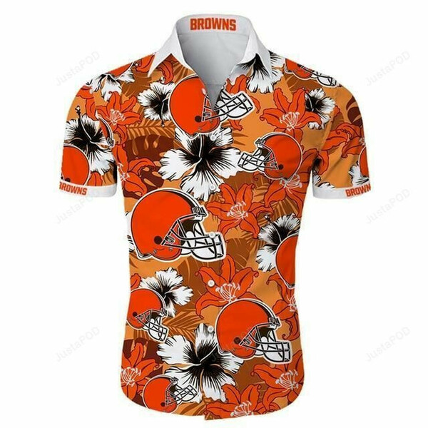 Cleveland Browns Flower Hawaiian Shirt