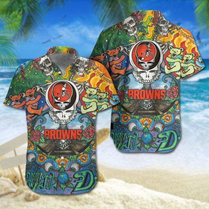 Cleveland Browns Grateful Dead Hawaiian Shirt