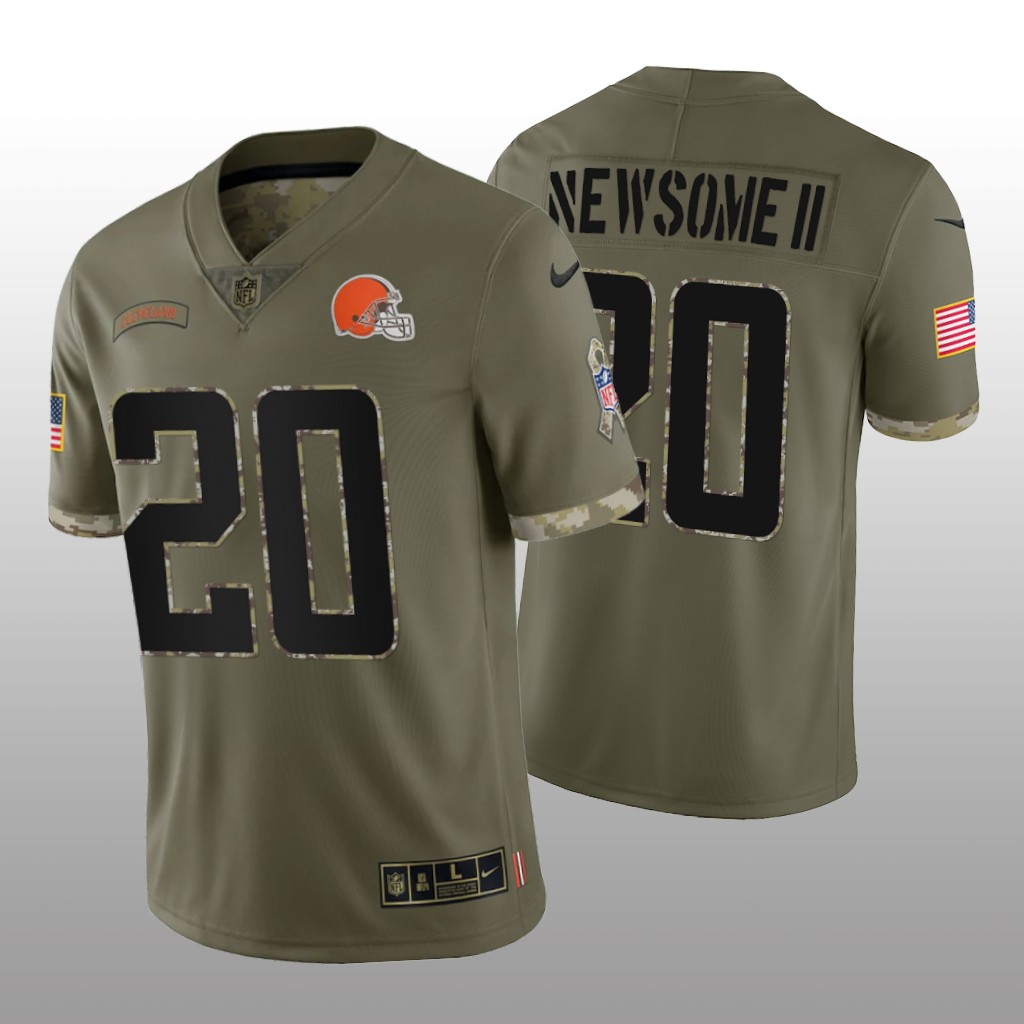 Cleveland Browns Greg Newsome II Olive Limited Jersey 2022 Salute To Service – Men’s