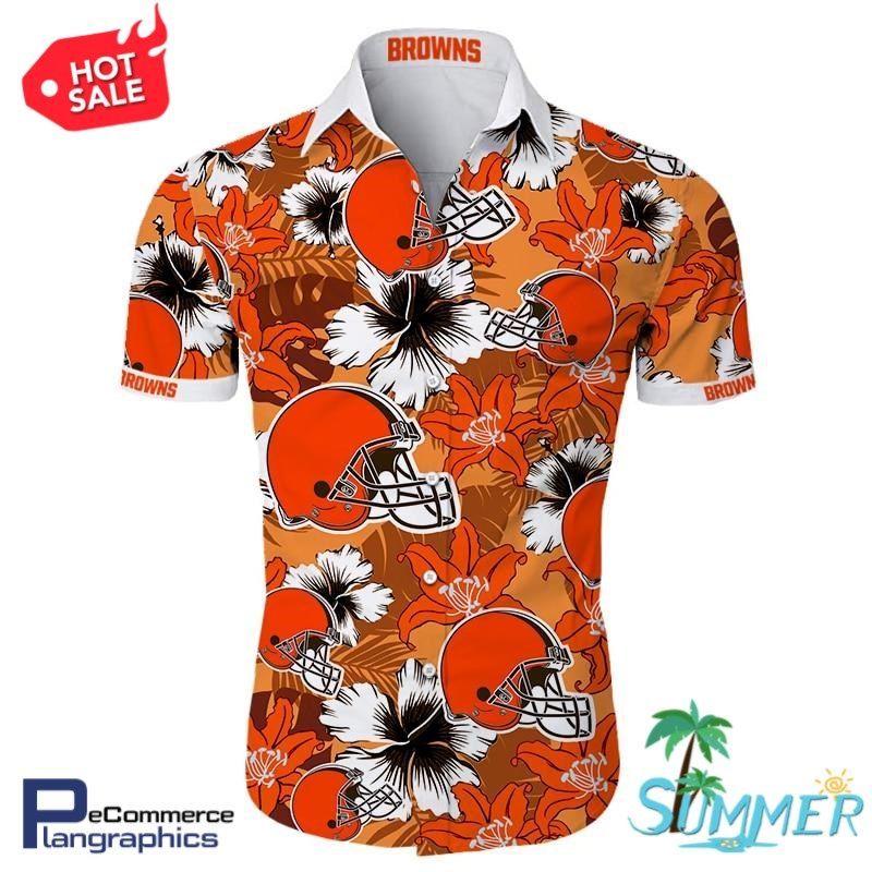 Cleveland Browns Hawaiian Aloha Shirt Hawaiian Beach Shirt