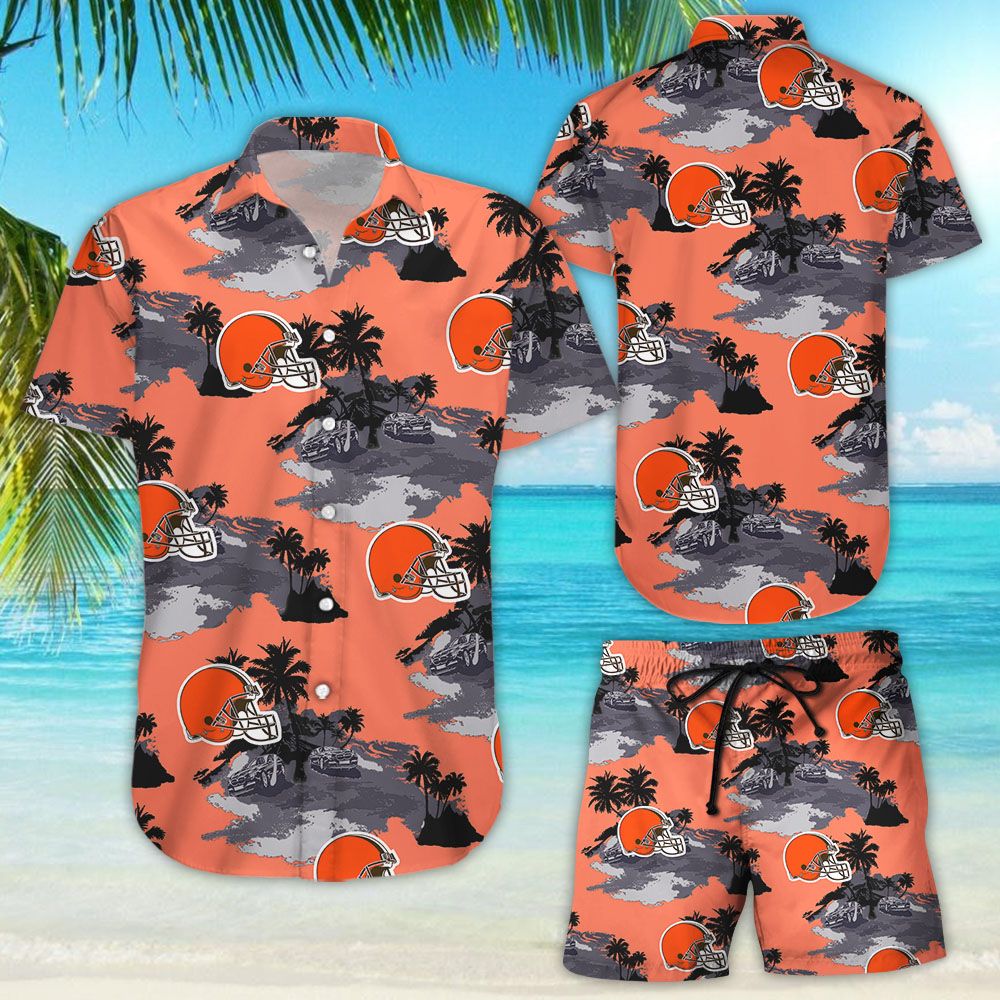 Cleveland Browns Hawaiian Button-Up Shirt