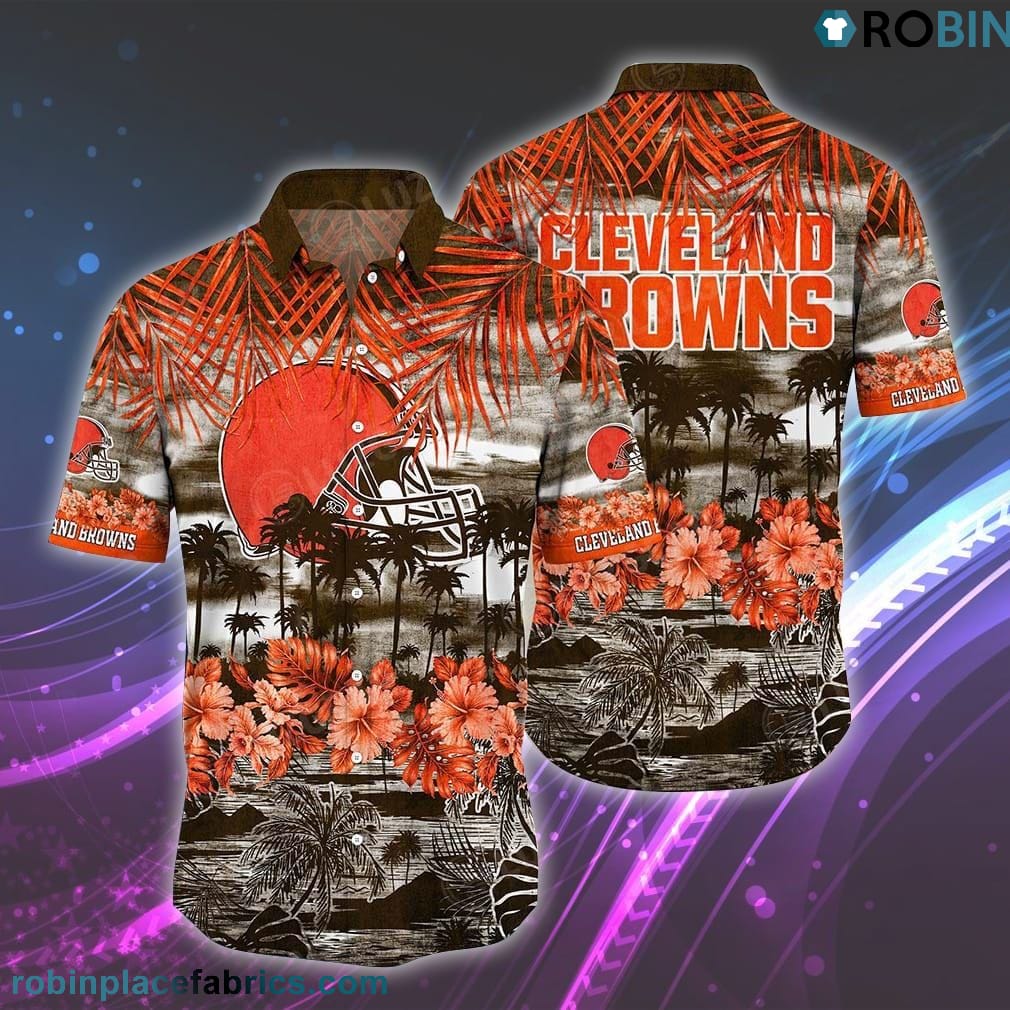 Cleveland Browns Hort Tyle Patterns Graphic Hawaiian Shirt