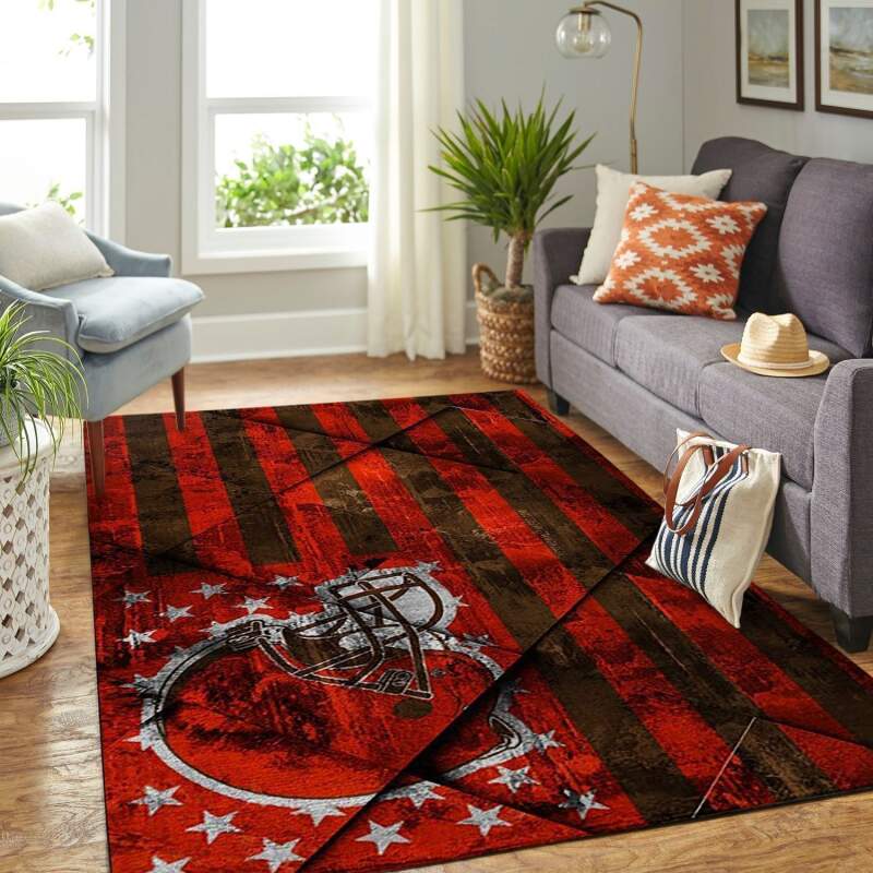 Cleveland Browns Living Room Area Rectangle Rug