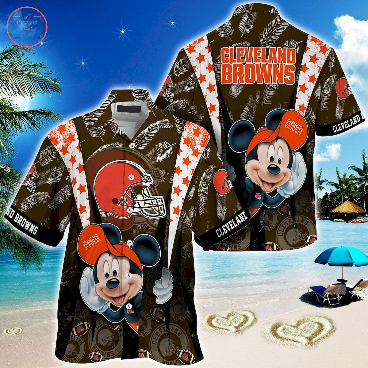 Cleveland Browns Mickey Mouse Ball Hawaiian Shirt