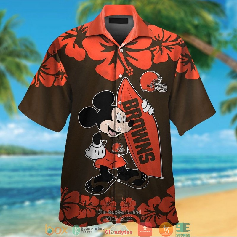 Cleveland Browns Mickey Mouse Hawaiian Shirt
