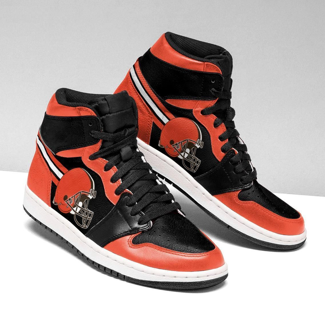 Cleveland Browns Nfl Football Team Sneakers 2021 Sneaker High Top Air Jordan Sneaker, Air Jordan Hightop