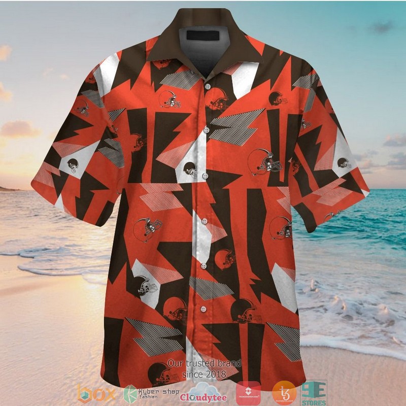 Cleveland Browns Orange Brown Hawaiian Shirt