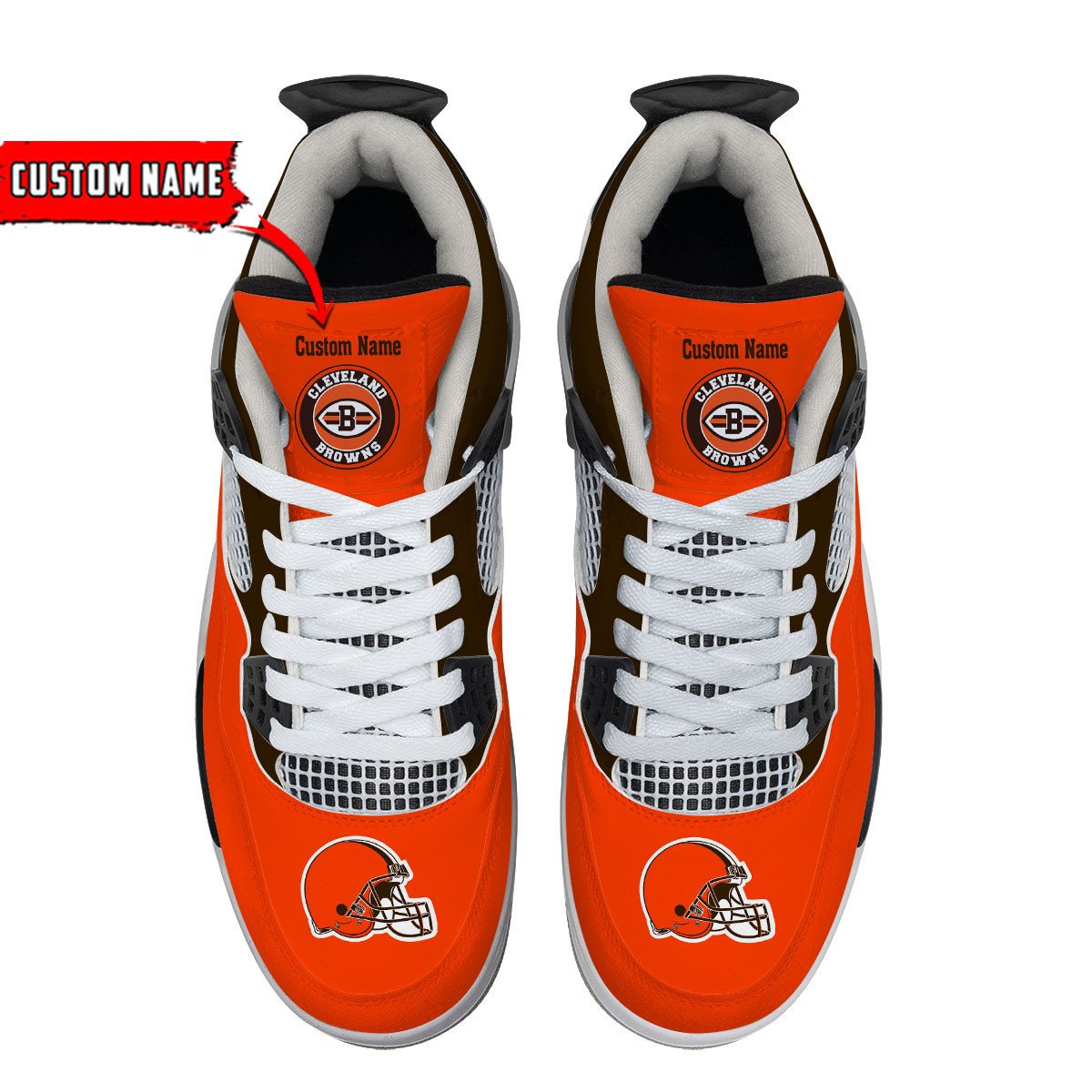 Cleveland Browns Personalized Air Jordan 4 Sneaker