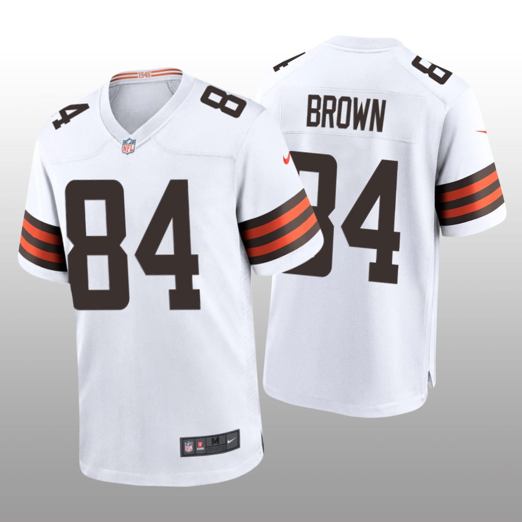 Cleveland Browns Pharaoh Brown White Jersey Game - Men's