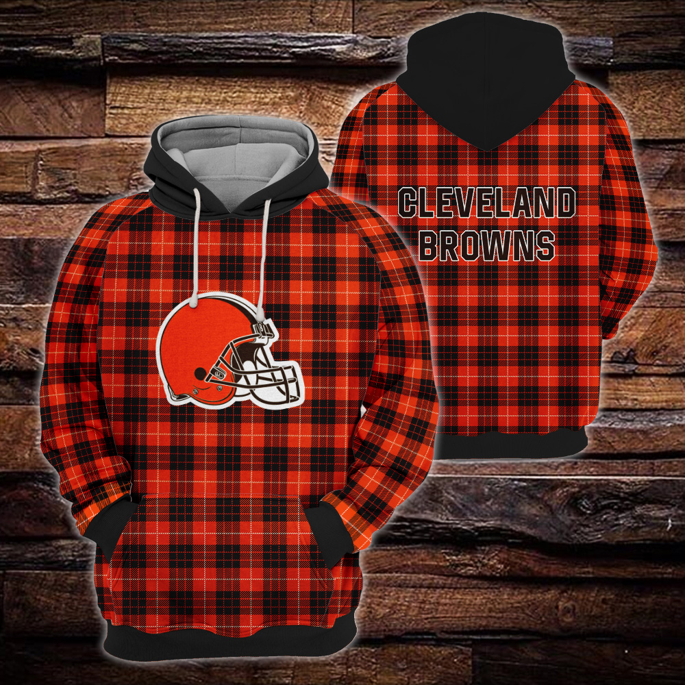 Cleveland Browns Plaid Hoodie 3D Gift For Fans