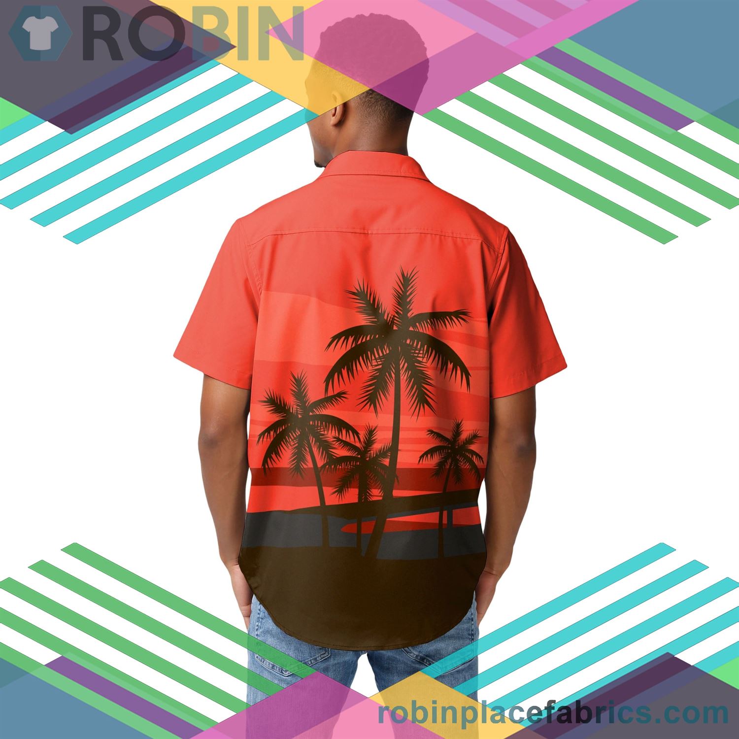 Cleveland Browns Sunset Up Hawaiian Shirt