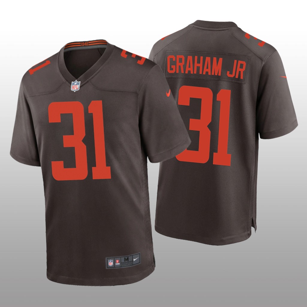 Cleveland Browns Thomas Graham Jr. Brown Jersey Alternate Game - Men's