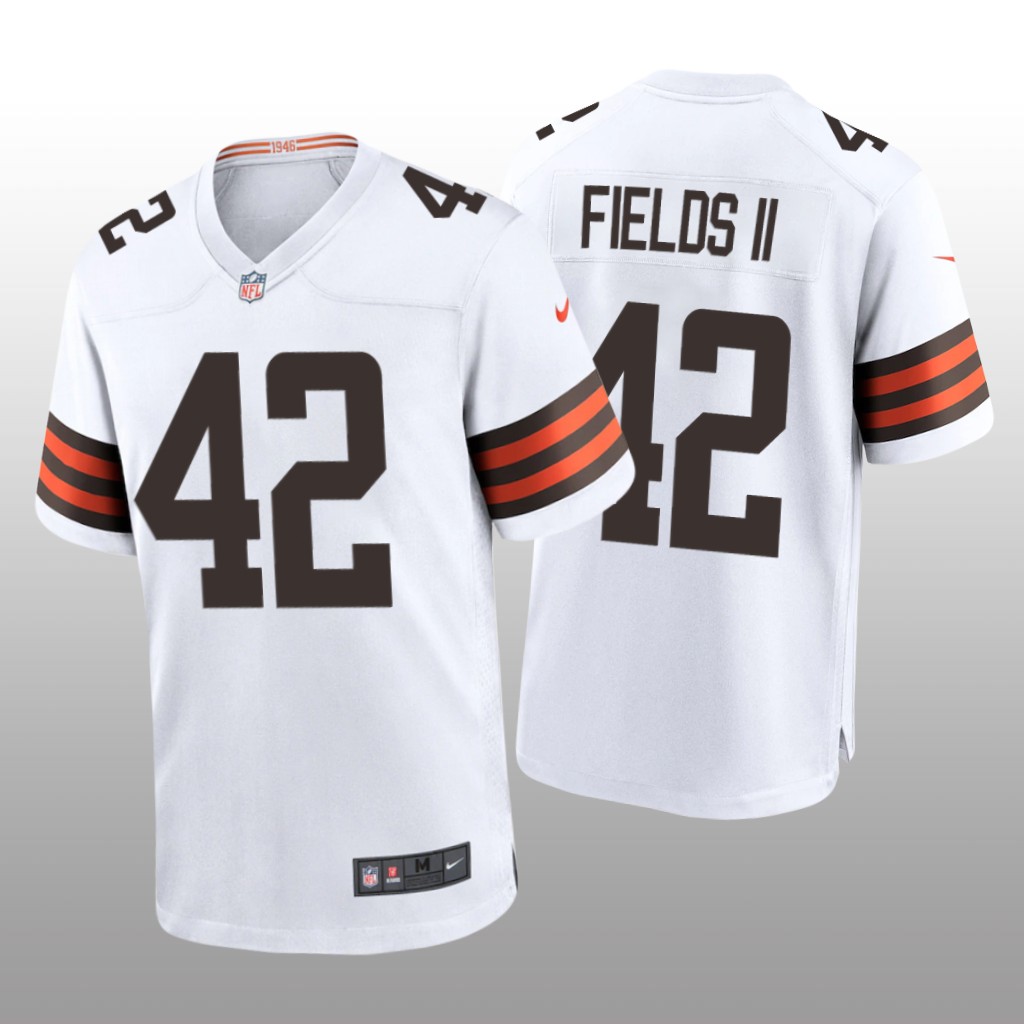 Cleveland Browns Tony Fields II White Jersey Game - Men's