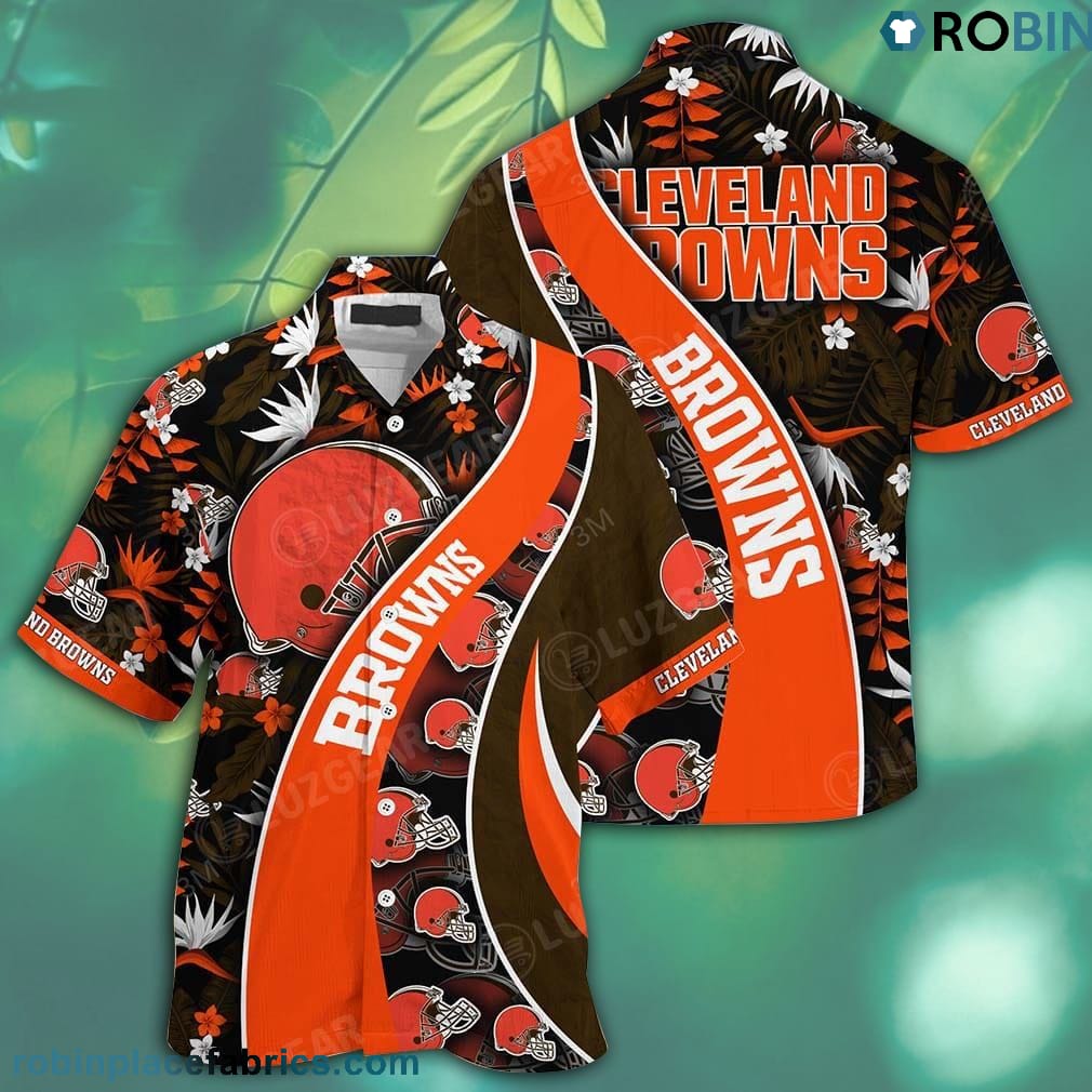 Cleveland Browns With Patterns Hawaiian Shirt