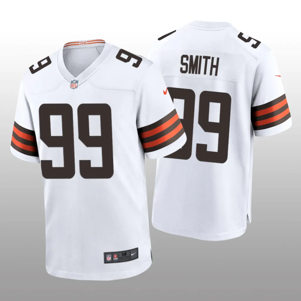 Cleveland Browns Za'Darius Smith White Jersey Game - Men's