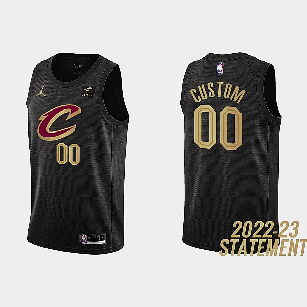 Cleveland Cavaliers 00 All Players 2022-23 Statement Edition Black Men Stitched Jersey
