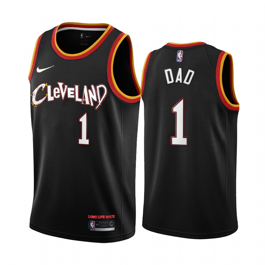 Cleveland Cavaliers 2021 Fathers Day Black No.1 Dad Jersey