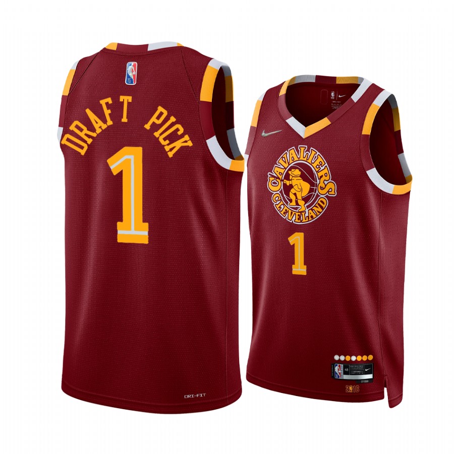 Cleveland Cavaliers 2022 NBA Draft First Round Pick No.1 Jersey Wine Men