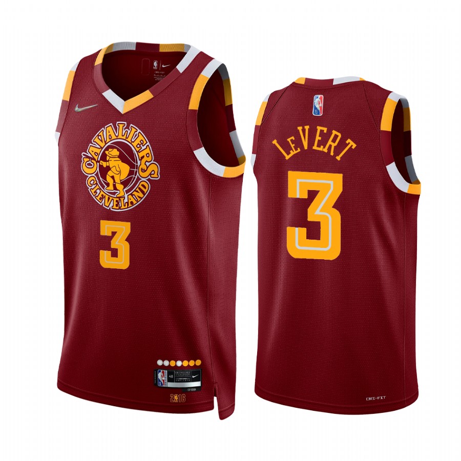 Cleveland Cavaliers Caris LeVert 2022 Red City Edition Jersey Diamond Badge