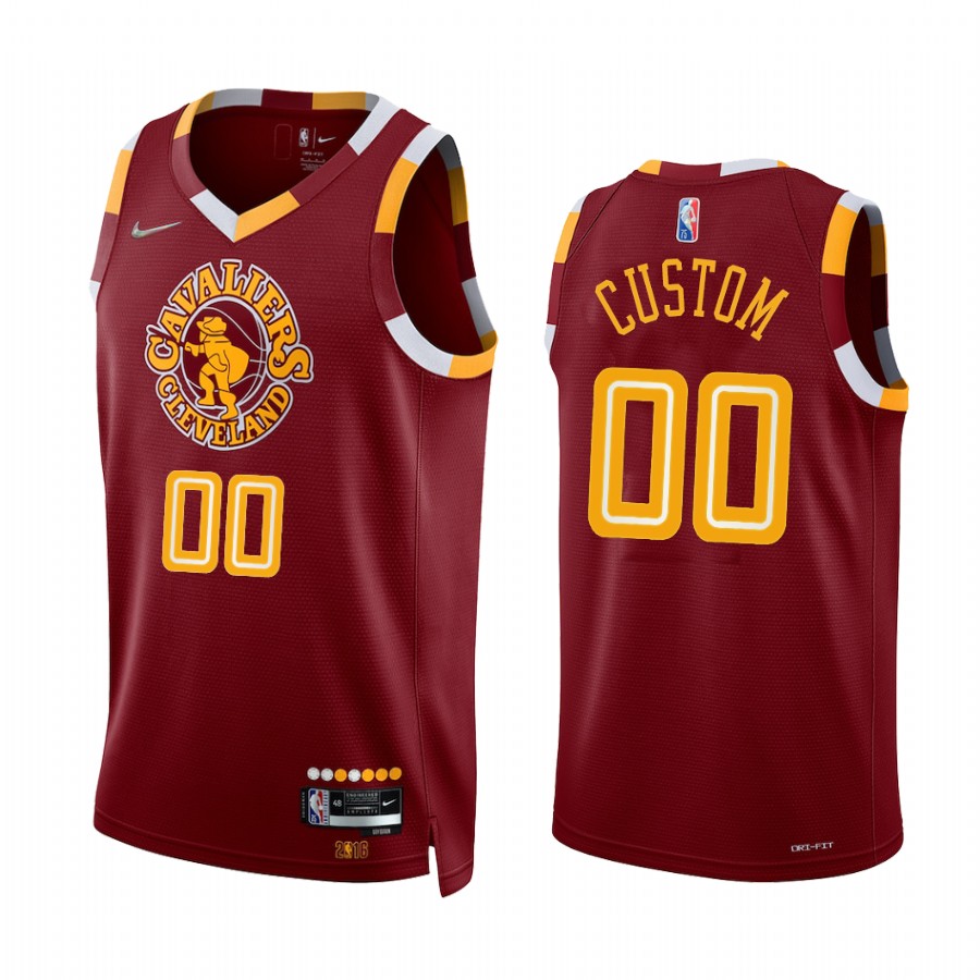 Cleveland Cavaliers Custom 2021-22 Red City Edition Jersey Retro