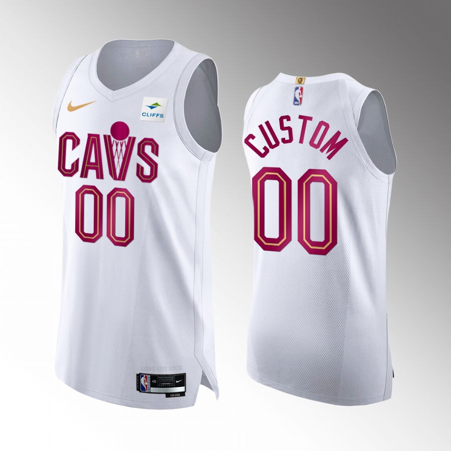 Cleveland Cavaliers Custom 2022-23 Association Edition White #00 Jersey