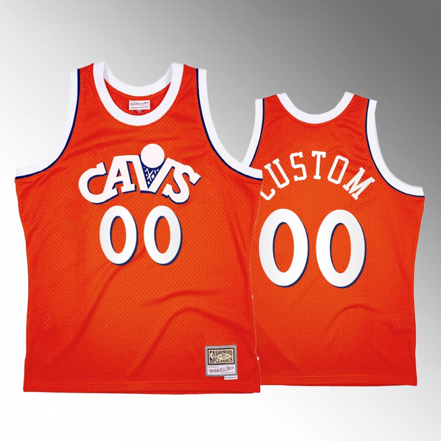 Cleveland Cavaliers Custom Red Throwback 90s Men Jersey Swingman