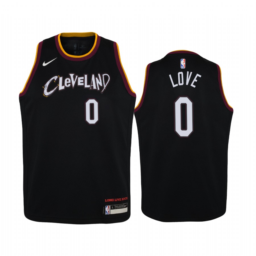 Cleveland Cavaliers Kevin Love 2020-21 City Black Youth Jersey #0