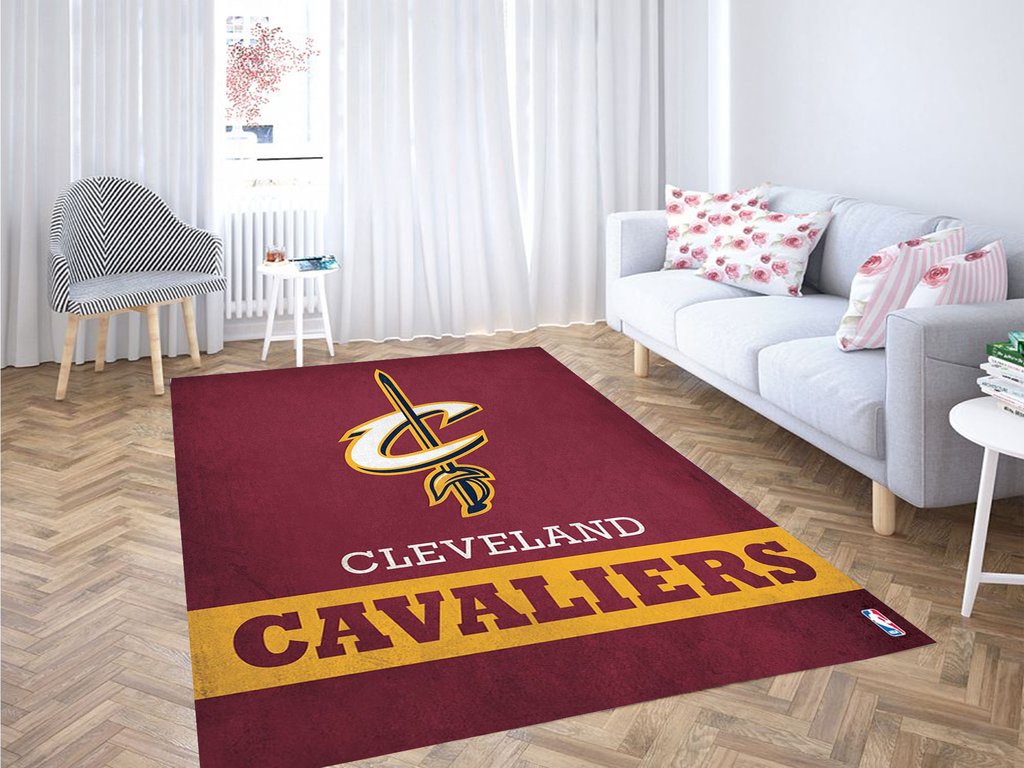 Cleveland Cavaliers Red Living Room Modern Carpet Rectangle Rug