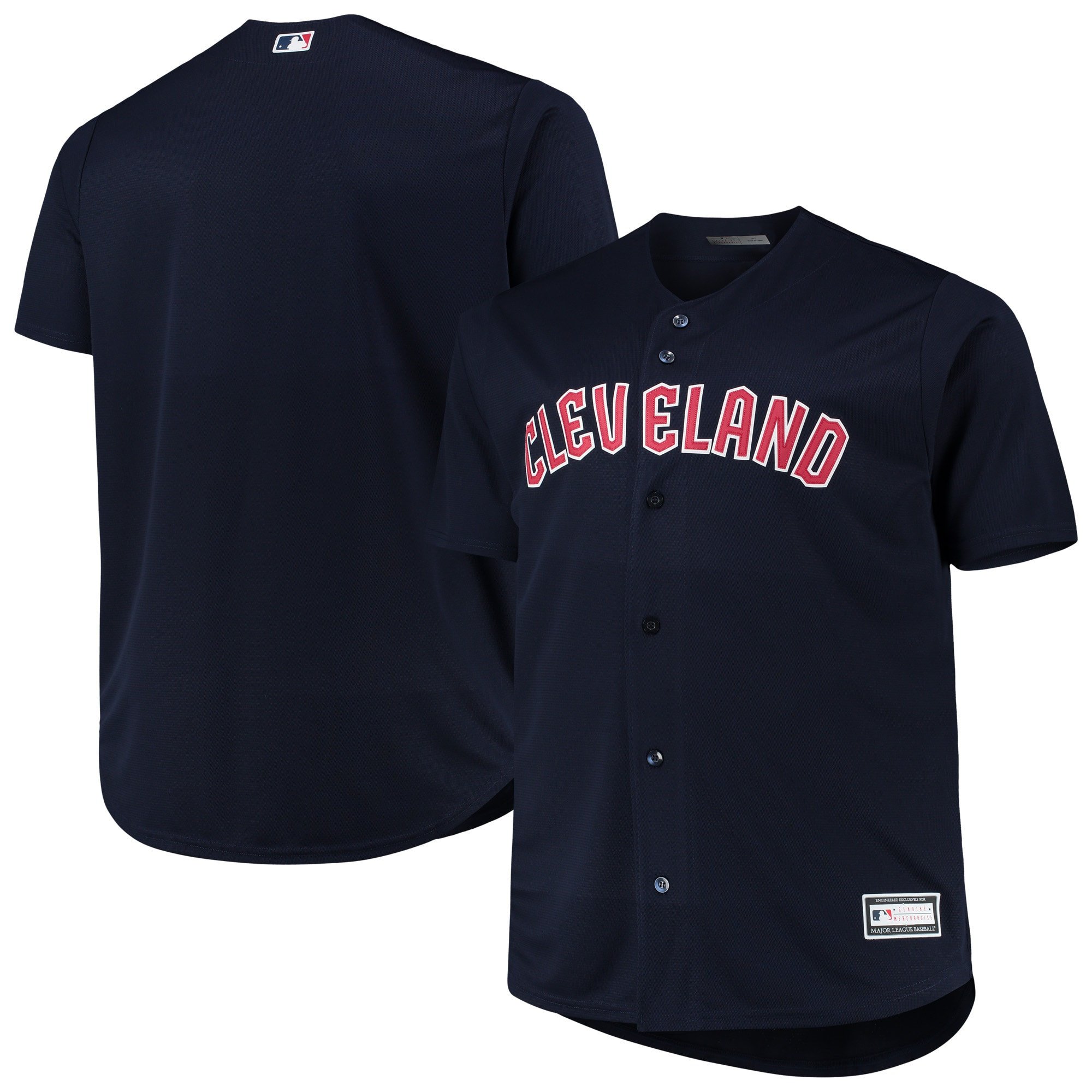 Cleveland Guardians Big And Tall Alternate  Team Stitched Jersey – Navy