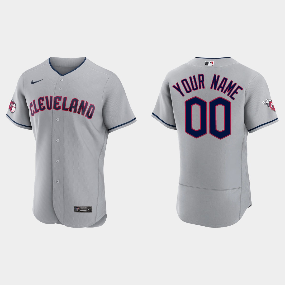 Cleveland Guardians Custom Jersey - Gray