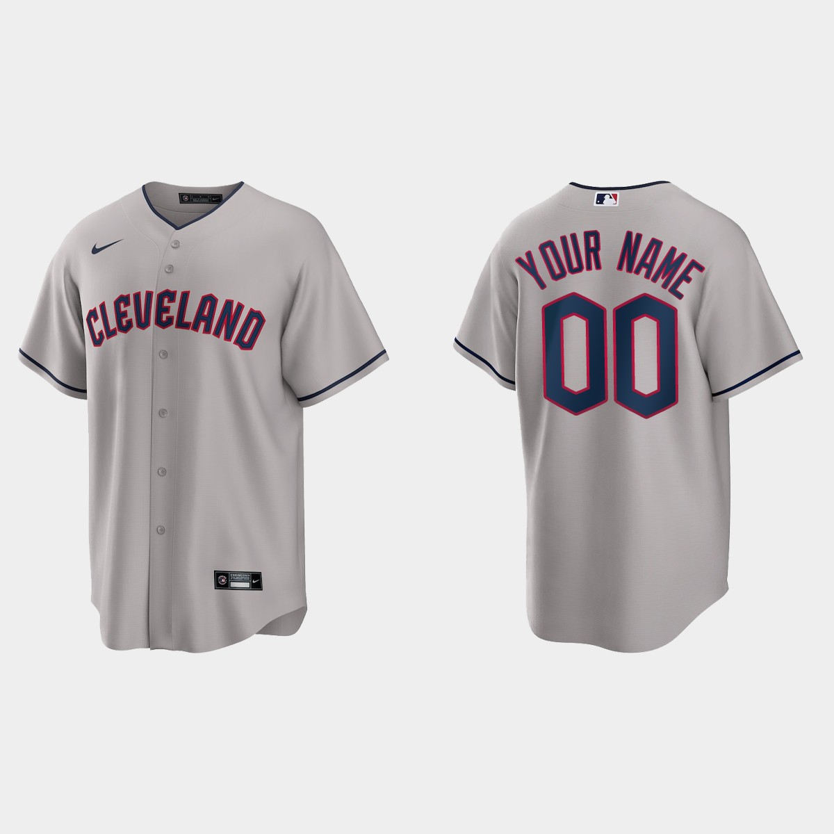 Cleveland Guardians Custom Jersey - Gray