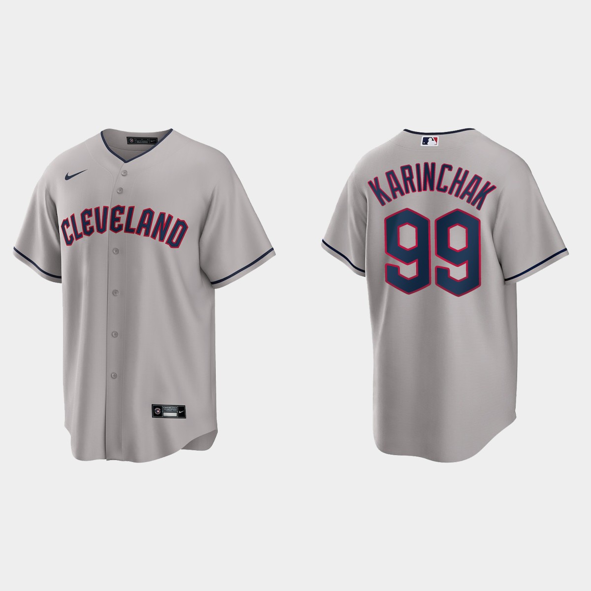 Cleveland Guardians James Karinchak Jersey - Gray