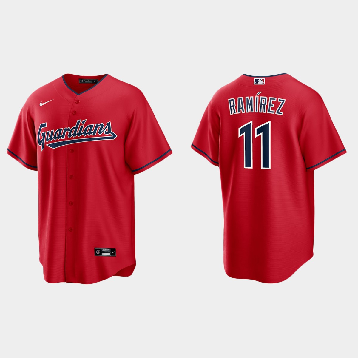 Cleveland Guardians Jose Ramirez Alternate Jersey - Red