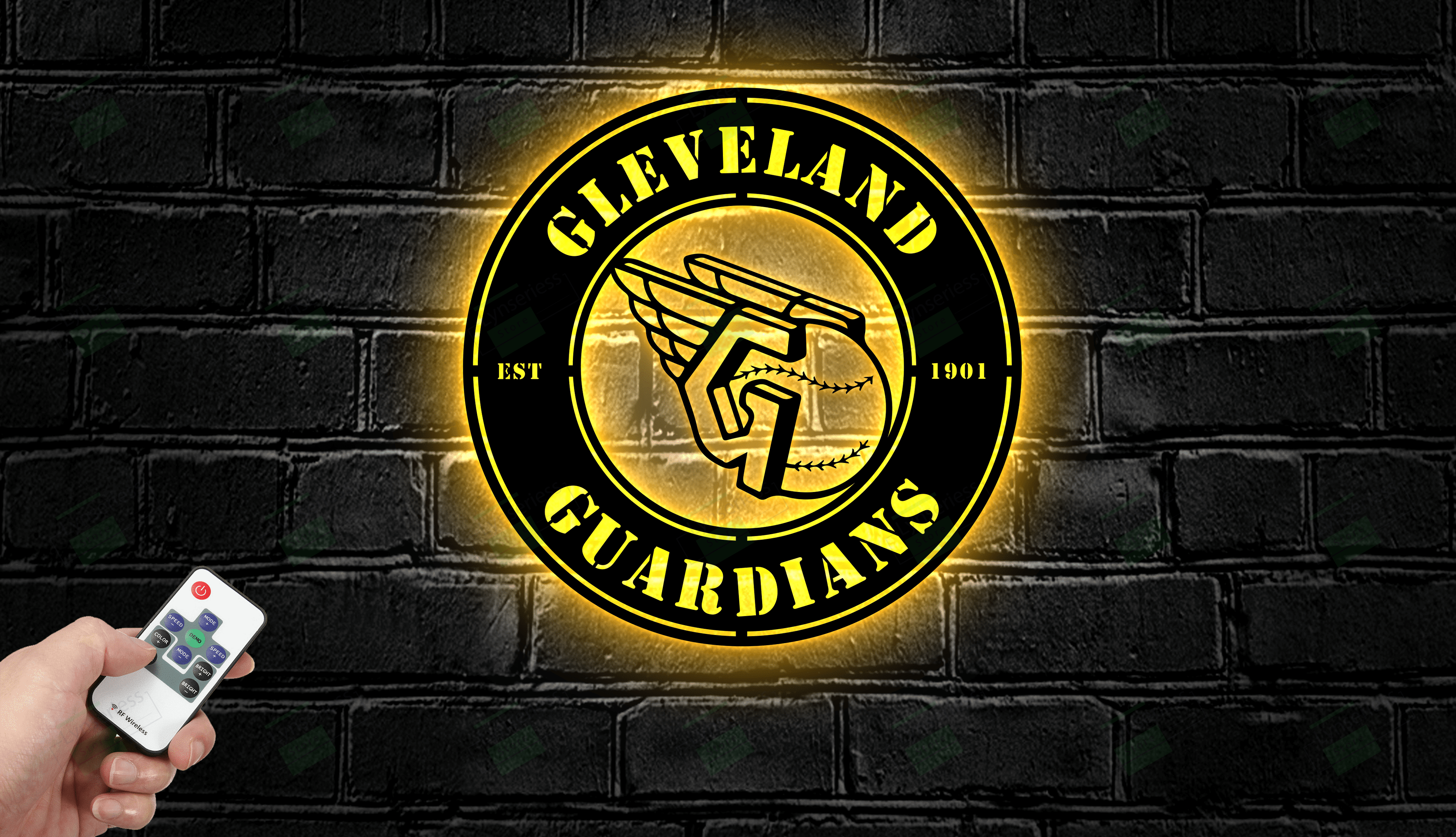 Cleveland Guardians Metal Sign – Led Light Sign MLB