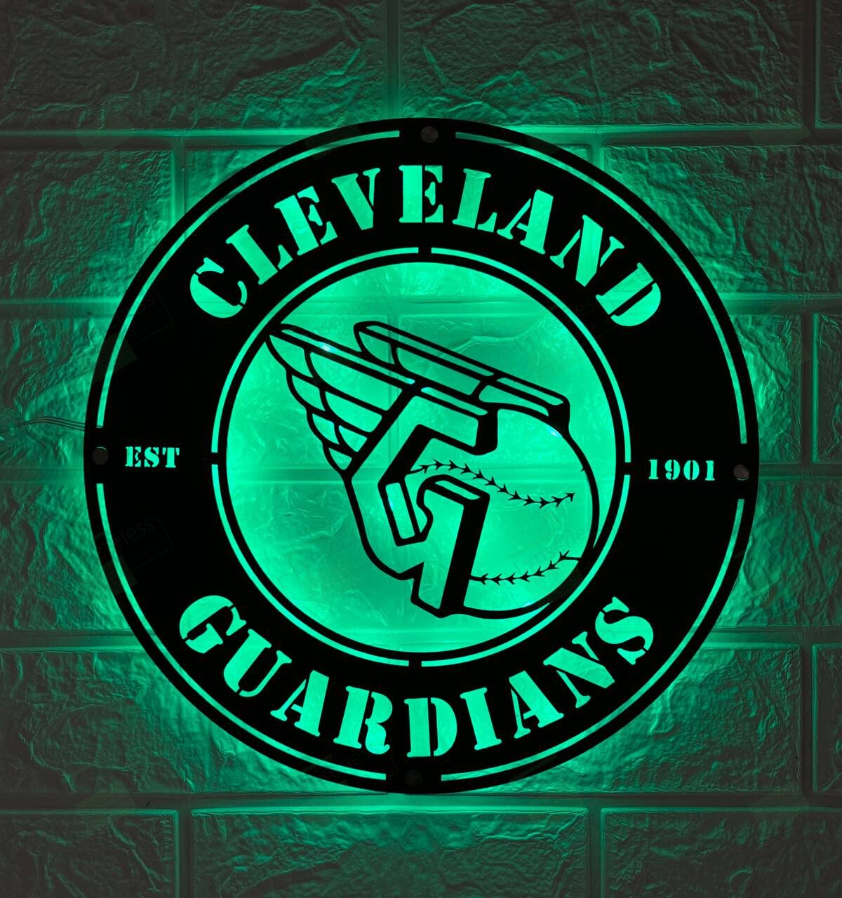 Cleveland Guardians Metal Sign – Led Light Sign MLB