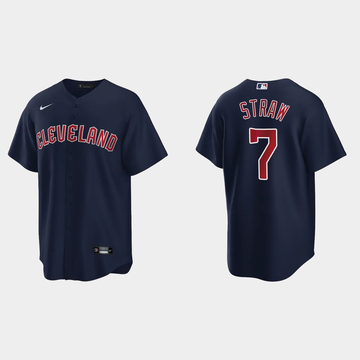 Cleveland Guardians Myles Straw Jersey - Navy