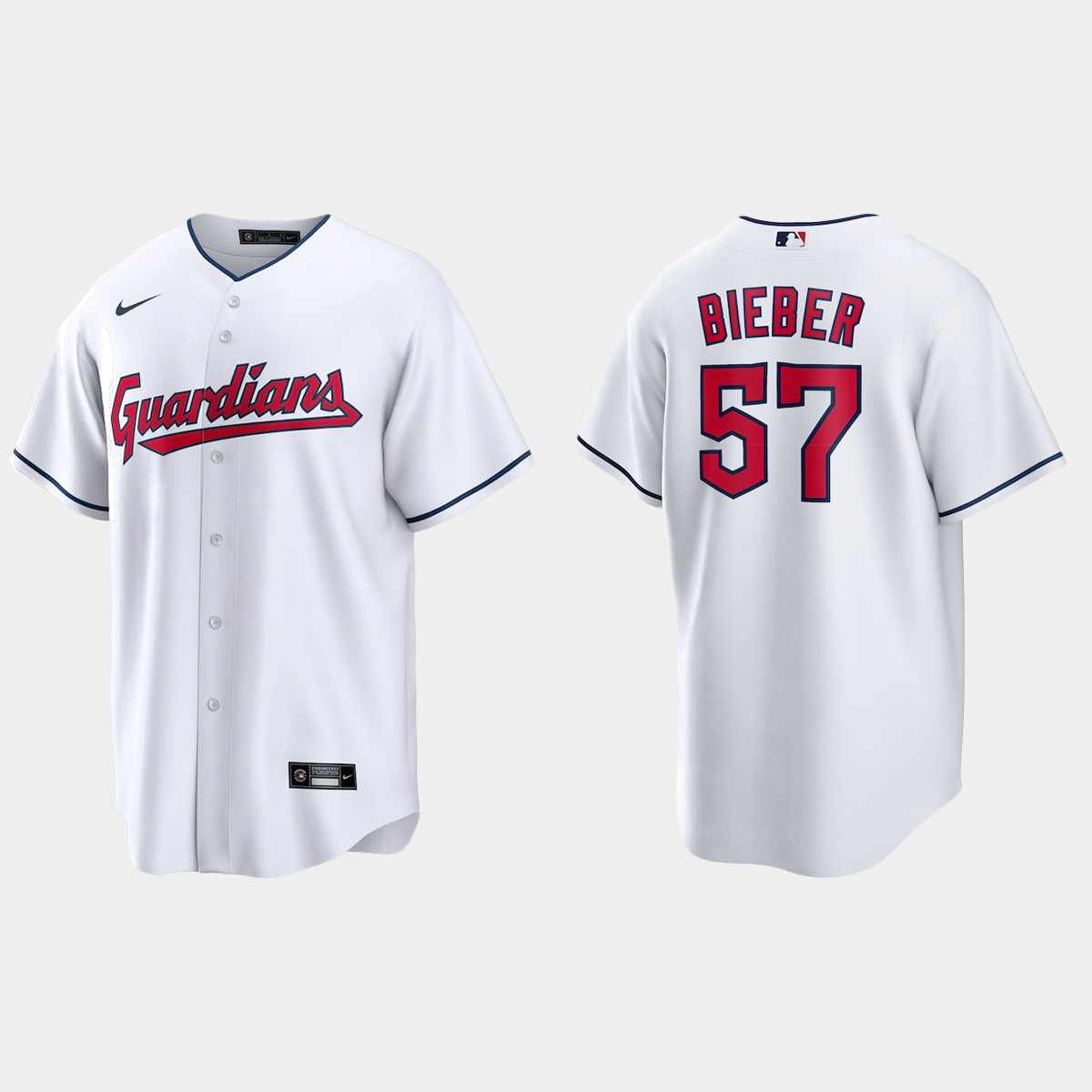 Cleveland Guardians Shane Bieber Home Jersey - White