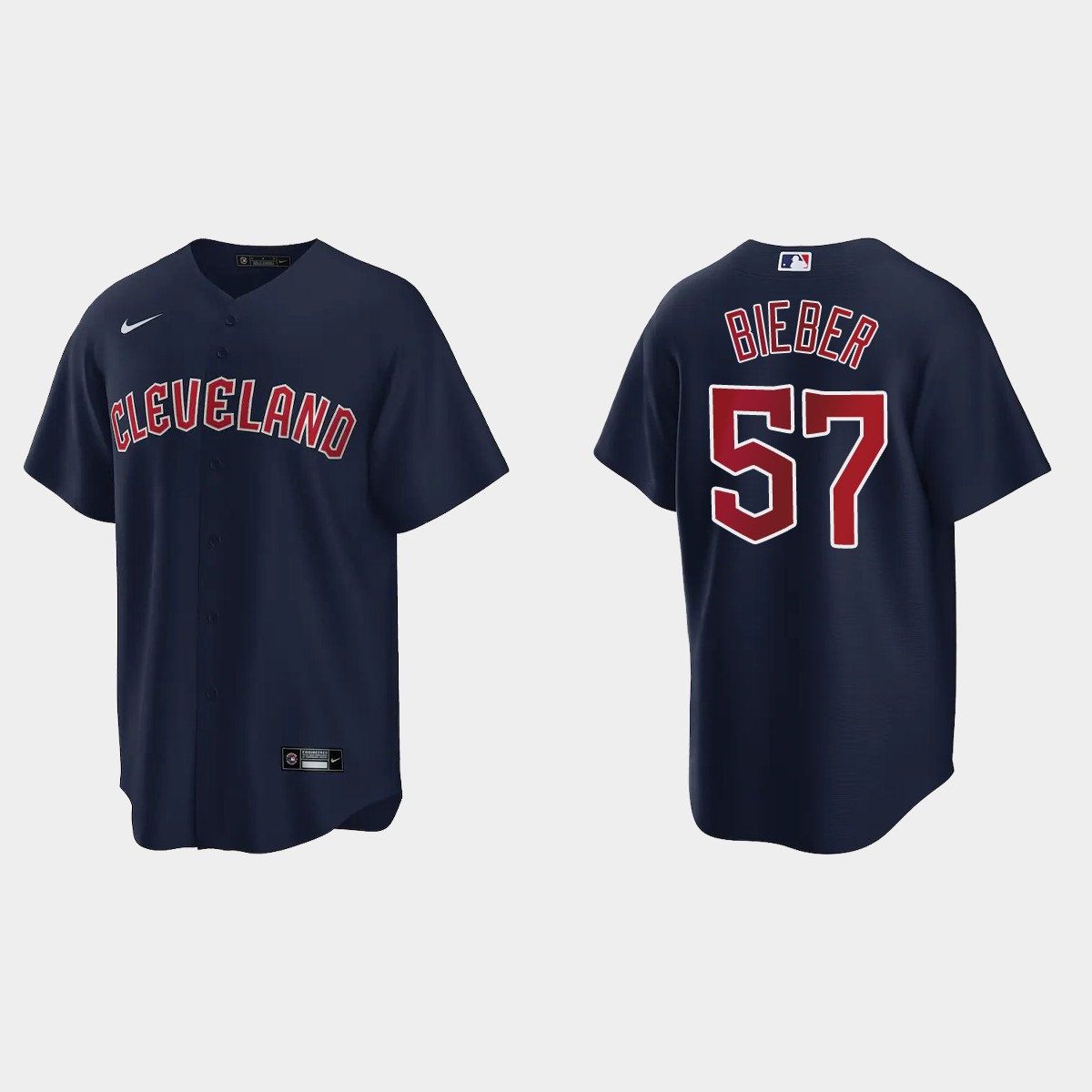 Cleveland Guardians Shane Bieber Jersey - Navy