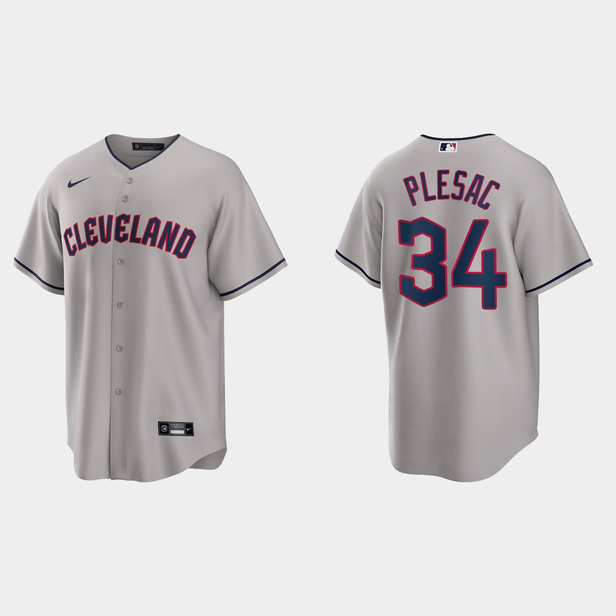 Cleveland Guardians Zach Plesac Jersey - Gray